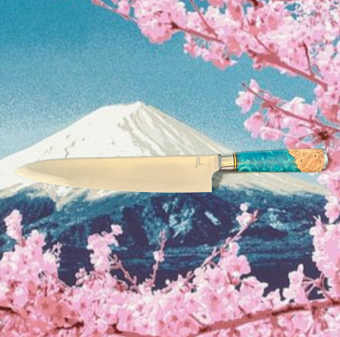 JI 'Ryujin' Chef Knife Damascus 8"