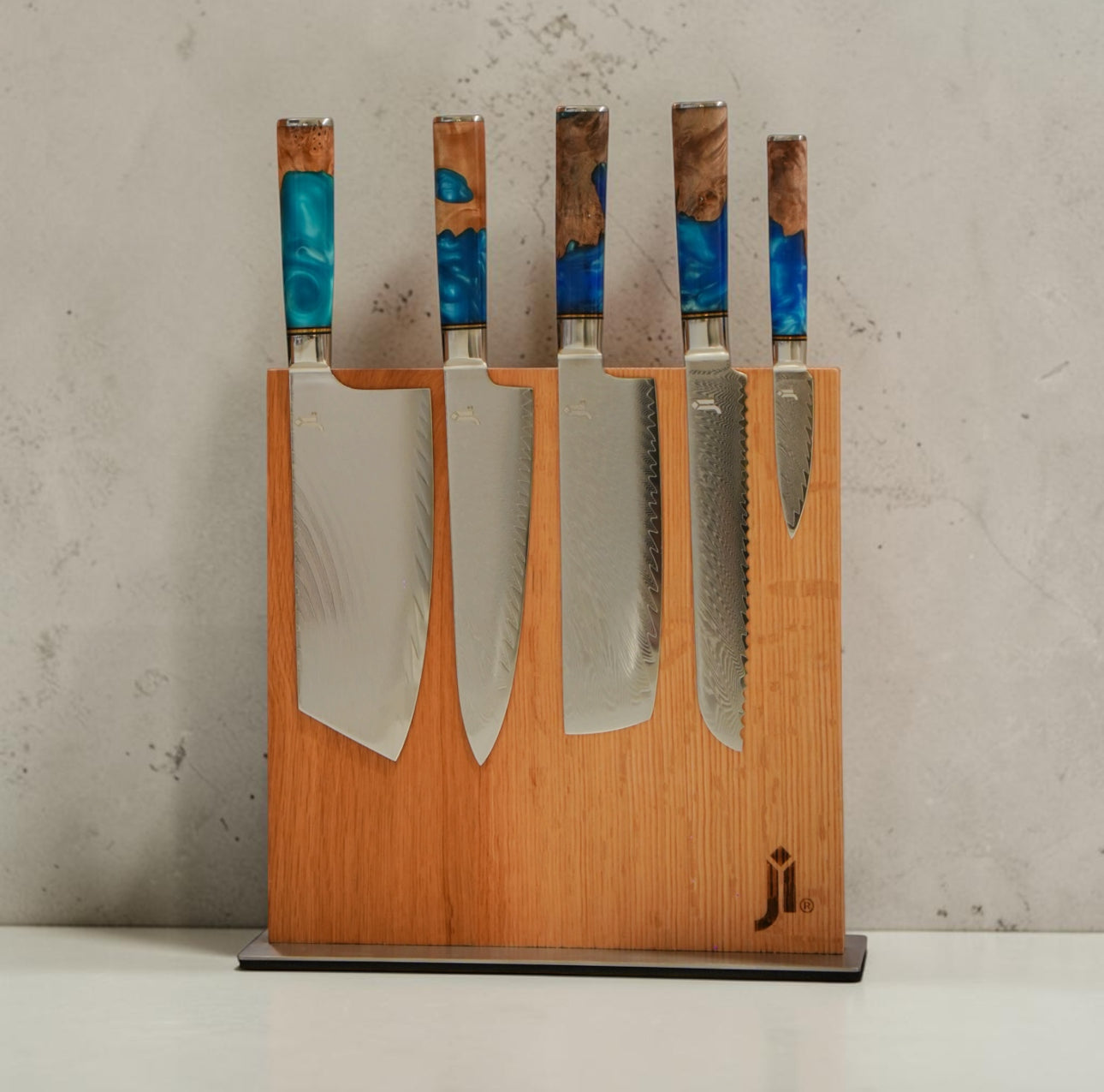 JI 'Ryujin' Full Kitchen Damascus Set (5 Pcs)