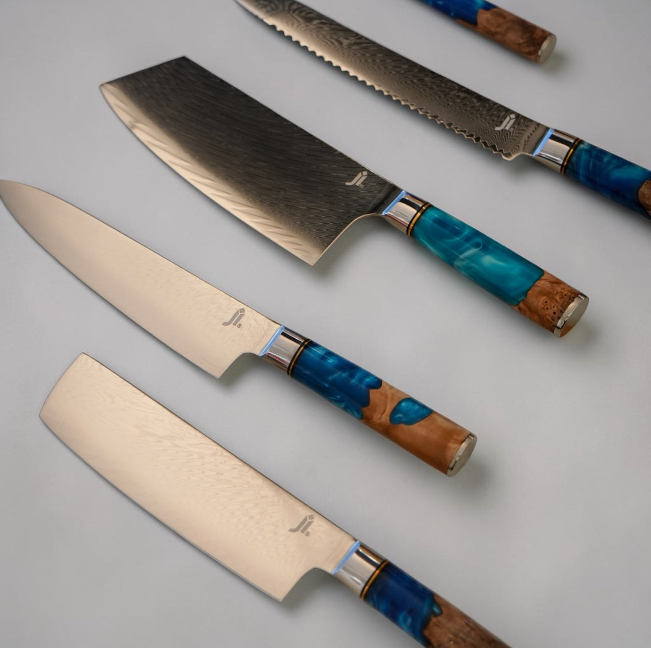 JI 'Ryujin' Full Kitchen Damascus Set (5 Pcs)
