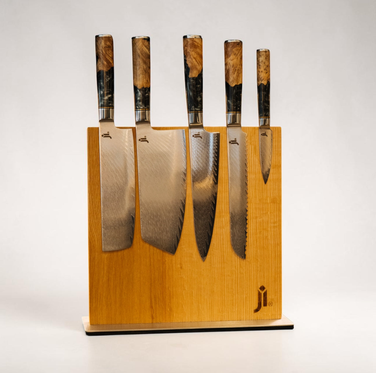 JI 'Tutsu' Full Kitchen damascus Set  (5 Pcs)