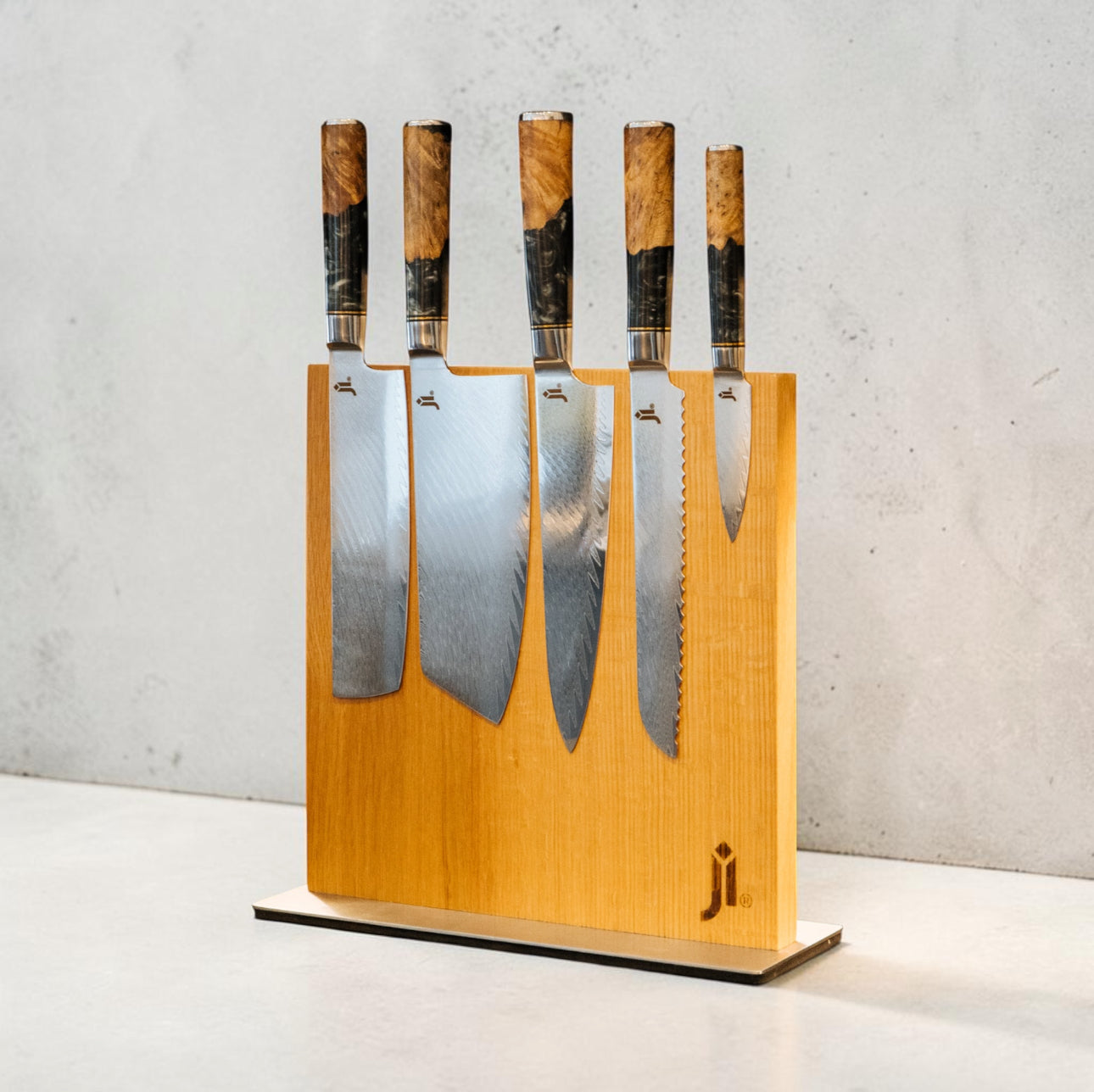 JI 'Tutsu' Full Kitchen damascus Set  (5 Pcs)