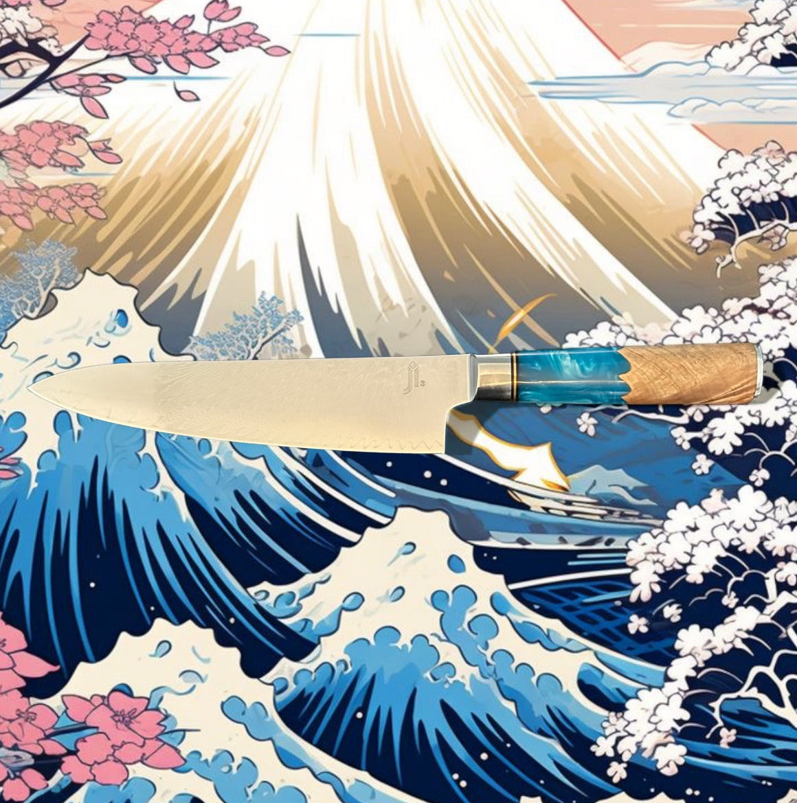 JI 'Ryujin' Chef Knife Damascus 9.3"