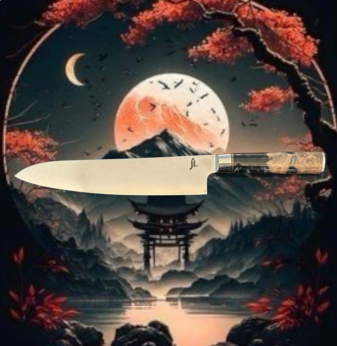 JI 'Tatsu' Chef knife Damascus 9.3"