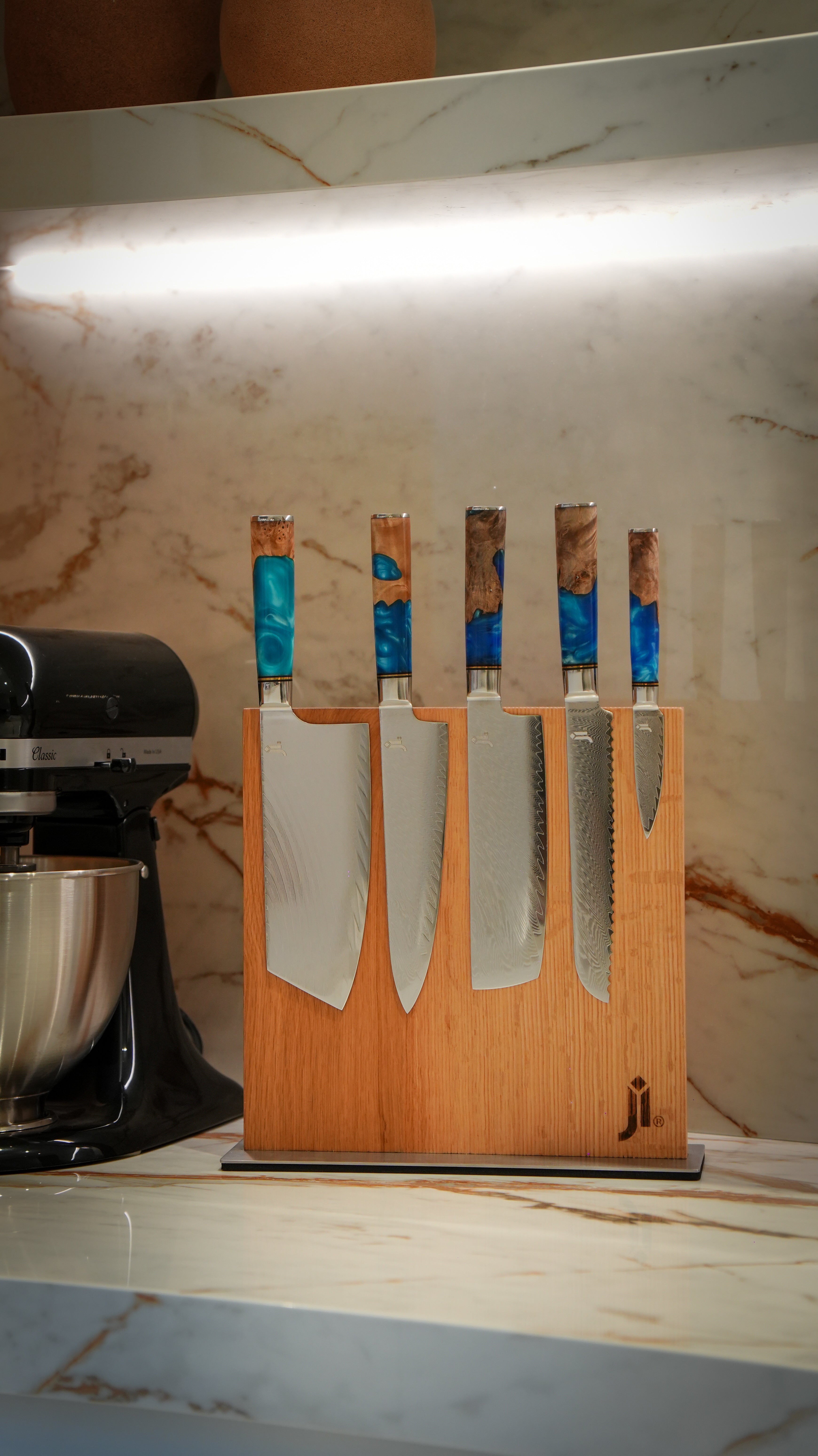 JI 'Ryujin' Full Kitchen Damascus Set (5 Pcs)