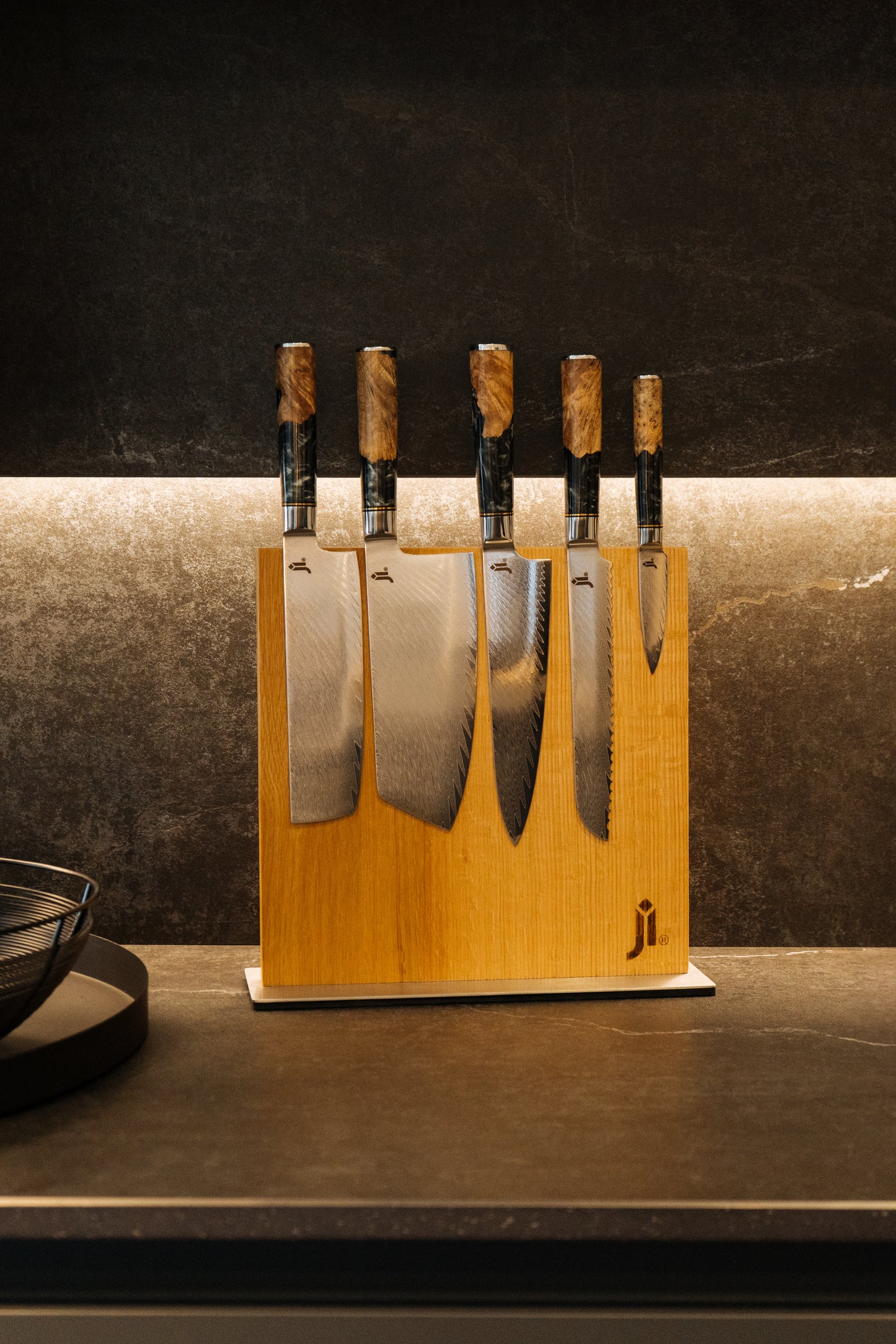 JI 'Tutsu' Full Kitchen damascus Set  (5 Pcs)